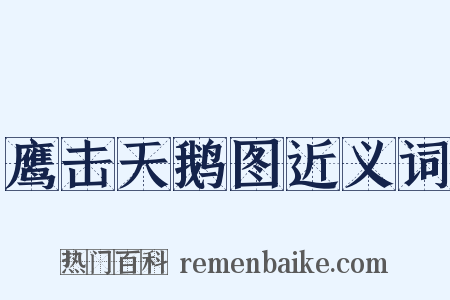 鹰击天鹅图近义词是什么意思的图片
